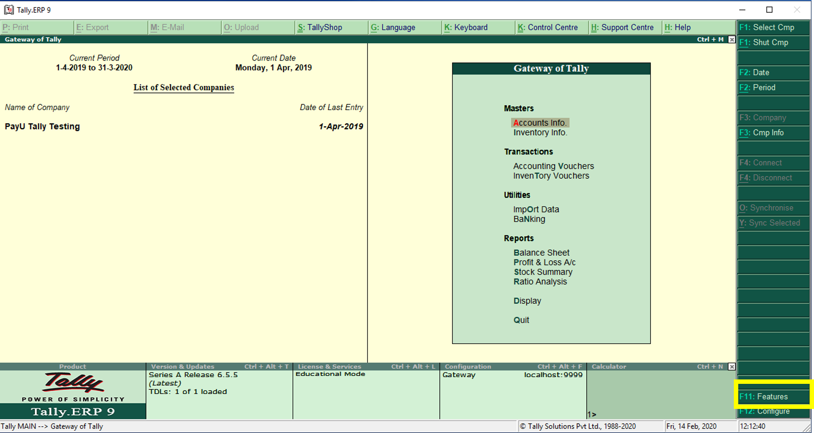 Exception report. Info CMP. Tally Sheet example. Display Rations.